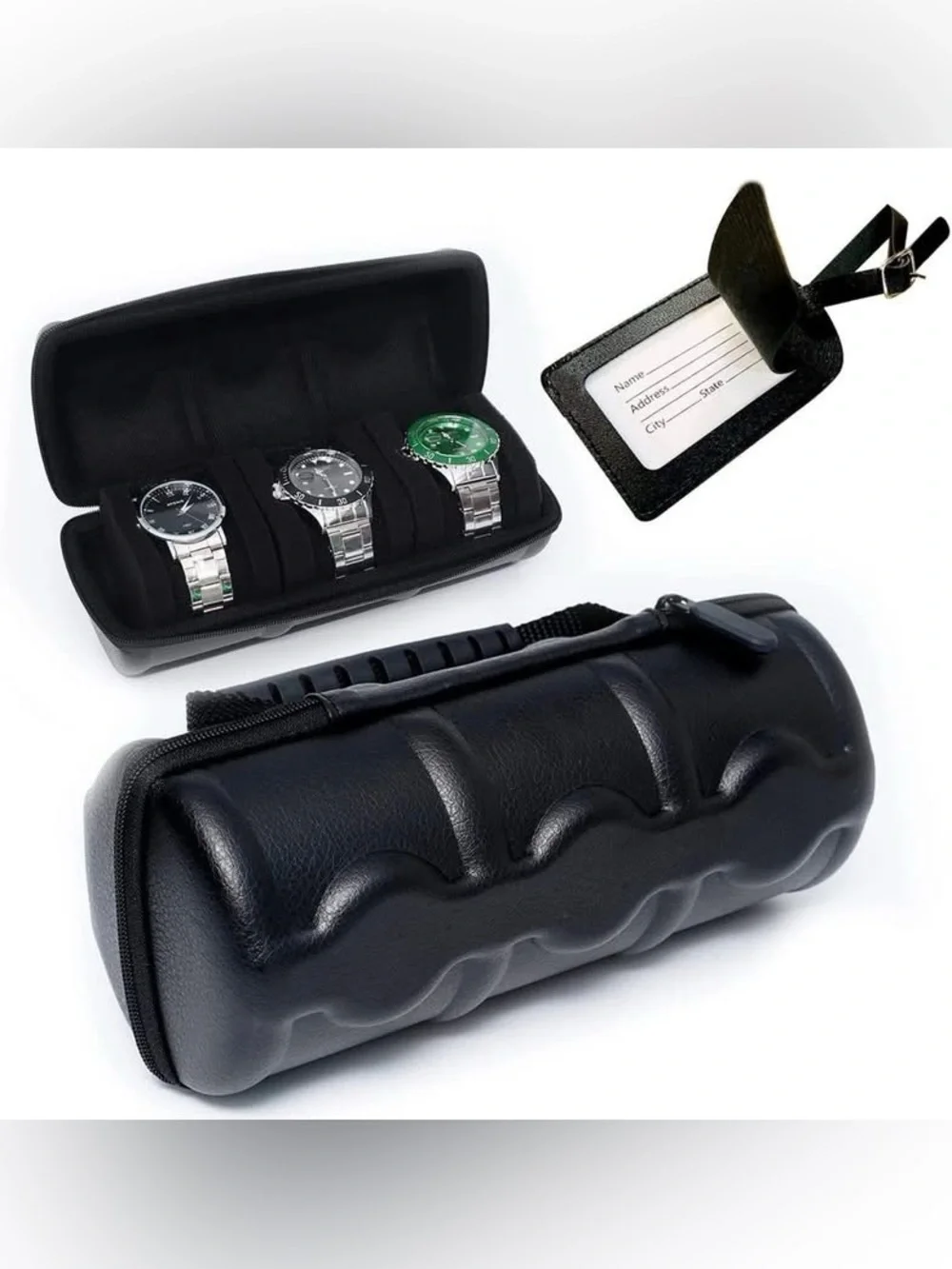 WINNER HOME Watch Travel Case, 3 Slot Watch Roll Travel Case - new in box!
